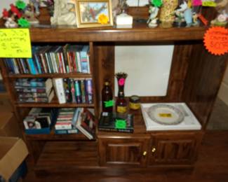 Nice Entertainment Center - Tapes - DVDs - Decor Items