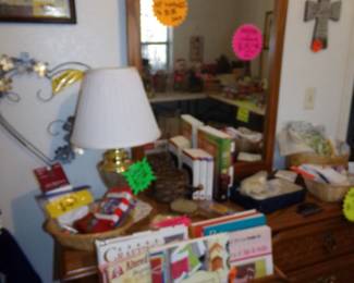 Dresser with Matching Mirror - Lamps - Artwork - books - Decor Smalls