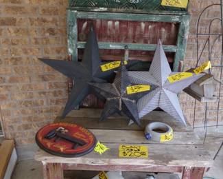 Tin Stars of Various Sizes - Decor Sign - Plant Potting Stand