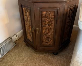 	#8	Hand carved in Thailand 50+ years old side table 22x22	 $100.00 				