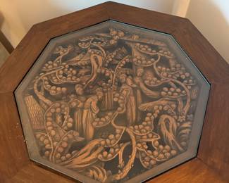 	#7	Hand carved in Thailand 50+ years old side table 22x22	 $100.00 				
