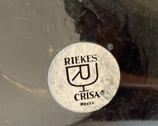 	#21	Riekes Crisa MCM punch bowl set. 16 pieces as is chip	 $60.00 				