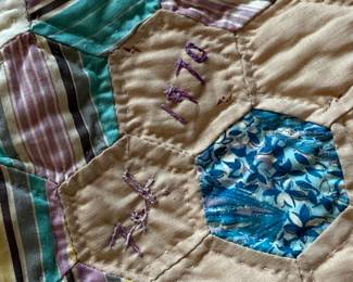 	#49	Vintage handmade flower garden quilt	 $100.00 				