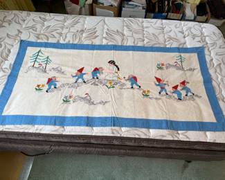 	#52	Vintage Seven Dwarfs needlepoint 	 $45.00 				