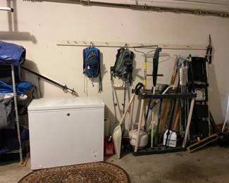 Chest Freezer & garden tools