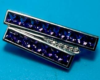 14K Amethyst Pin and Pendant