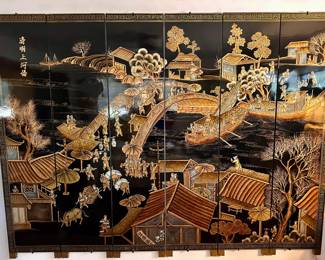 Black Laquer Chinese Coromandel Screen 8’2” w x 6’ h
Original $2,000
NOW $400
