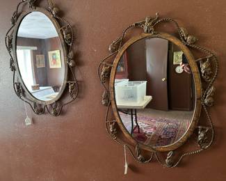 Pair of Vintage Metal Frame Mirrors 
Original $300 pair
NOW $80 pair