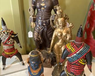 Temple Adornment
Tibetan Goddesse
2 NamjiAfrican Fertility Dolls
Indian Diety
All for $75