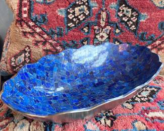 Lapis pewter bottom bowl by Jay King