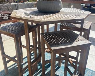 Teak High Bar Set