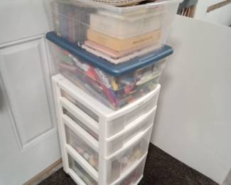 Drawers and Bins with contents