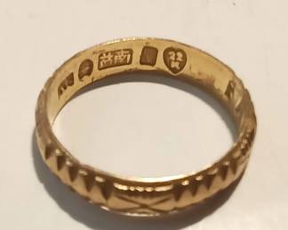 22K Gold Ring Size 5 or 5.5