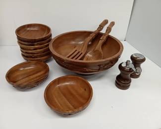Monkey Pod Salad Set