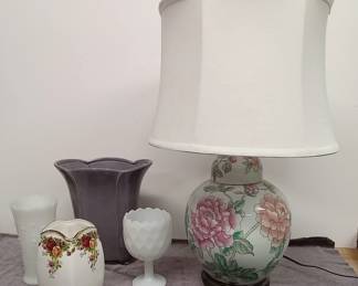 Ginger Jar Lamp and Vases