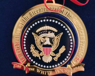 An extensive collection of the official White House Holiday ornament series for several decades. 