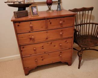 Pine Chest of Drawers; "two over three".