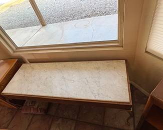 MARBLE TOP TABLE BENCH