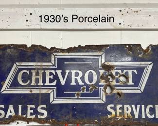 1930s Porcelain Sign