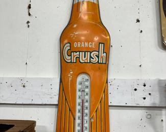 Antique Metal Thermometer (Authentic)
