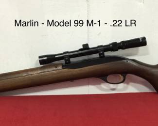 Marlin- Model 99 M1- .22LR