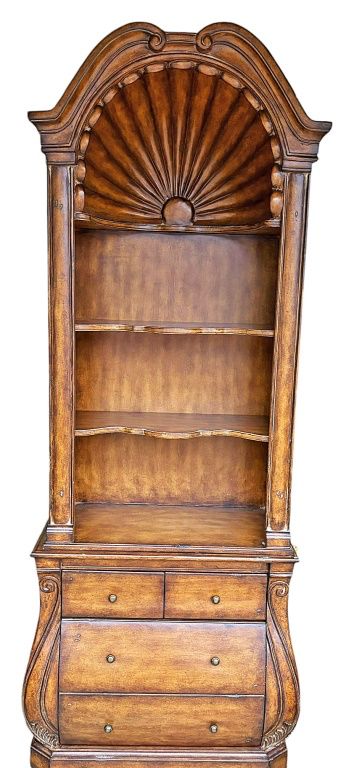 Contemporary Shell Top Bookcase