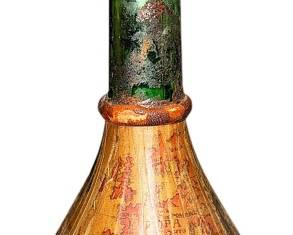 Decanter Wrapped Leather Old World Map