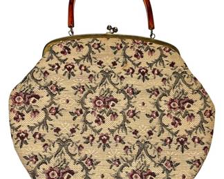 Vintage Embroidered Tapestry Purse