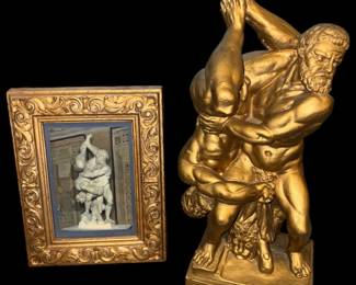 Vintage Hercules Diomedes Statue