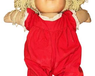 Blonde Hair Red Dress Cabbage Patch Doll