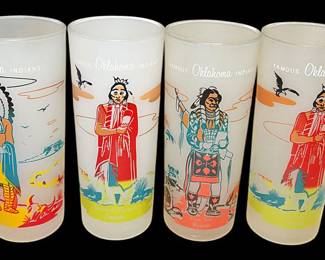 Oklahoma Indian Blue Eagle Glasses