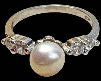 Pearl Silver Ring