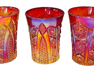 Indiana Heirloom Carnival Glass Tumblers