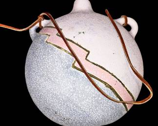 Native American Ceramic Canteen Purple