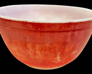 Vintage Pyrex 402 Red Mixing Bowl 1 12 Qt