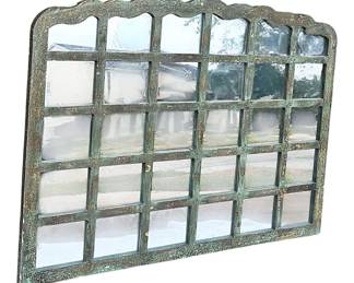 Distressed Multi Pane Window Mirror