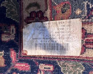 Rug tag. 