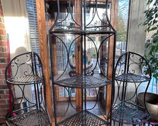 3 Corner Iron Plant Stands 