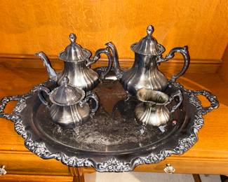 Silver plate Tea Service. 