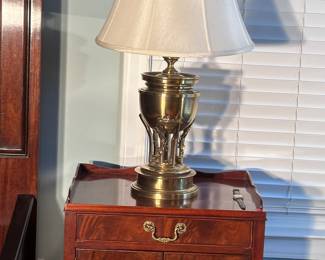 Rare Pr of solid Brass Chapman lamps. 
