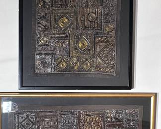 Wonderful Turkish framed hand made textiles. 
