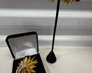 Vintage Jomaz Designer Brooch & Earring Set