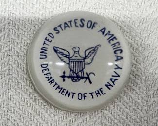 Vintage US Navy Paperweight