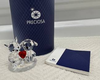 Preciosa Crystal Kitten & Puppy Figurine
