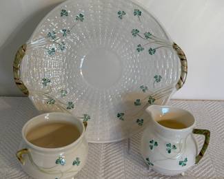Irish Belleek Dessert Set