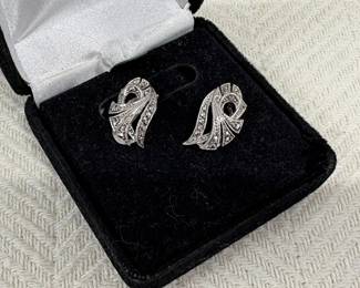 Vintage Silver Marcasite Earrings