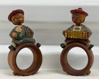 Vintage Head Nodder Napkin Rings