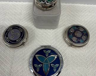 Irish Celtic Compact Mirror & Pillboxes