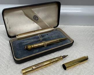 Vintage EHCO 14KGF & 18KGF Fountain Pen & Pencil Set