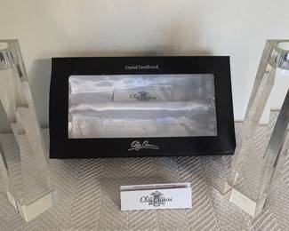 Signed Oleg Cassini Candlesticks